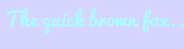 Image with Font Color AAFFFF and Background Color D5D5FF